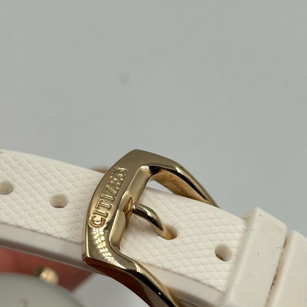 Citizen Chandler FE6103-00A Womens White Crystal Eco-Drive Gold Watch - Picture 16 of 16